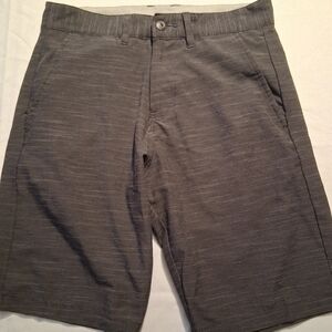 Burnside Black and White Striped Shorts. Waist 30